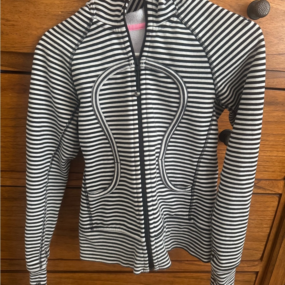 Lululemon scuba hoodie Black and White Striped